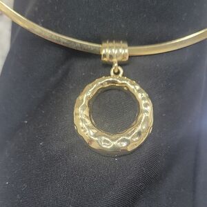 Lia Sophia Gold Circle Pendant Necklace
